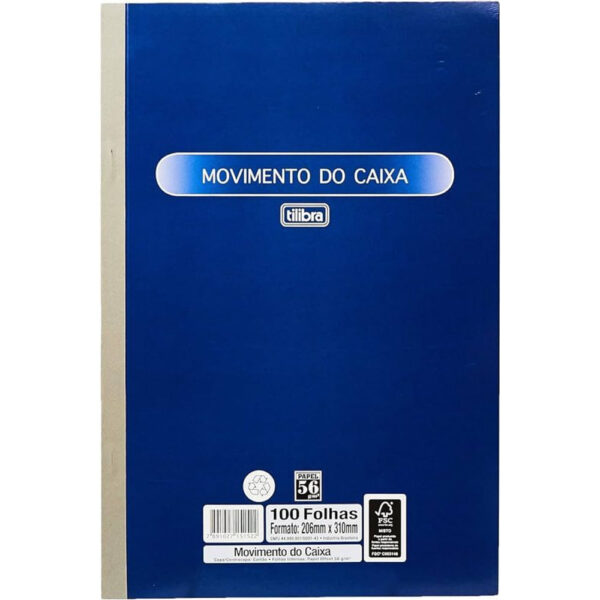 Livro Tilibra Movimento Caixa Grande 100 Folhas