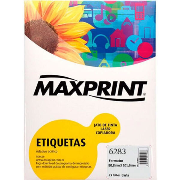 Etiquetas Maxprint 25 Folhas com 10 Unidades