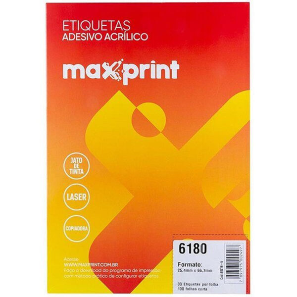 Etiquetas Maxprint 100 Folhas A4