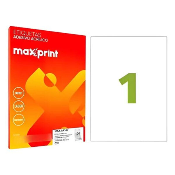 Etiquetas Maxprint 100 Folhas A4 367