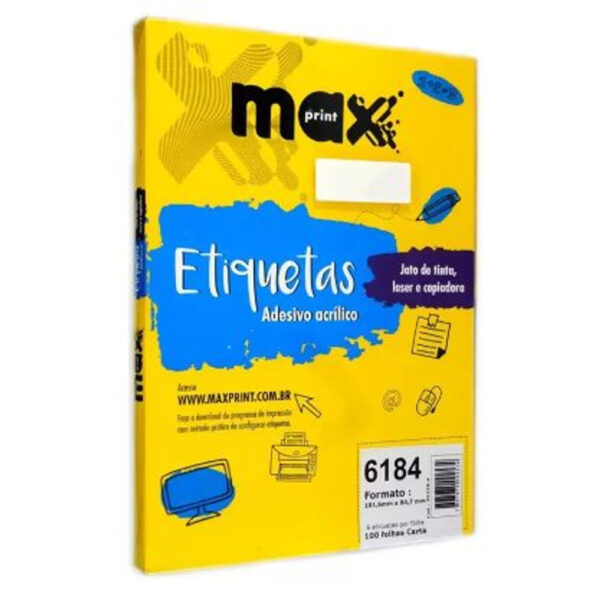 Etiquetas Maxprint 100 Folhas 100g