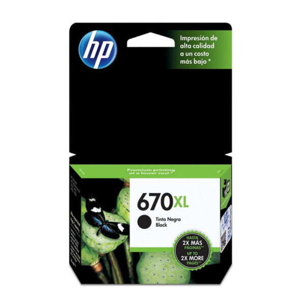 Cartucho HP 670XL Preto