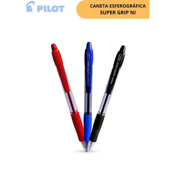 Caneta Esferográfica Pilot Super Grip 1 0mm Média Vermelho