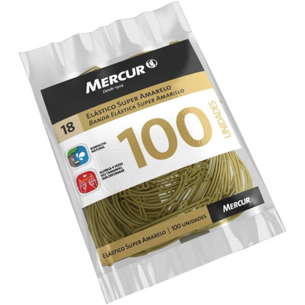 Elástico Mercur Super Amarelo 100 Unidades