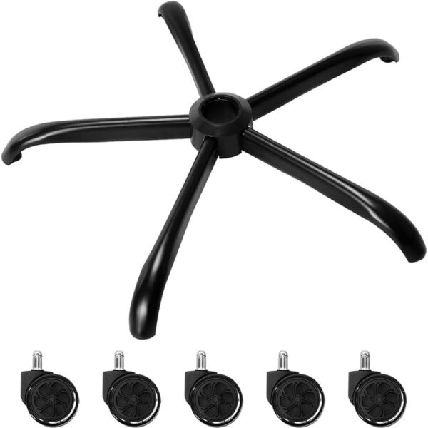 Base de Cadeira MD Mobile Executiva Long 02 Lugares com Mesa Estofada Preta