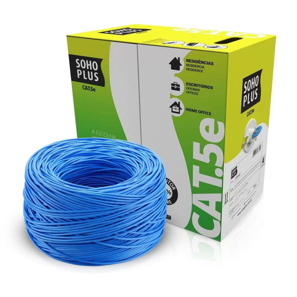 Cabo de Rede Sohoplus Furukawa Cat5 Azul