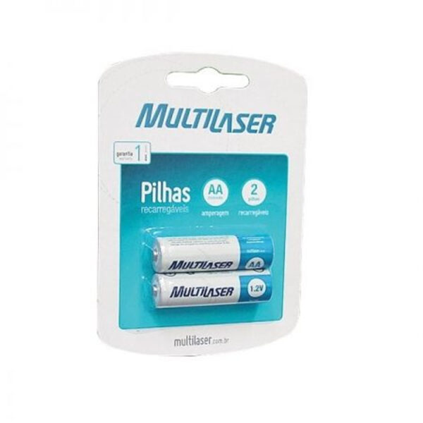 Pilha Recarregável Multilaser AAA com 2 Unidades CB051