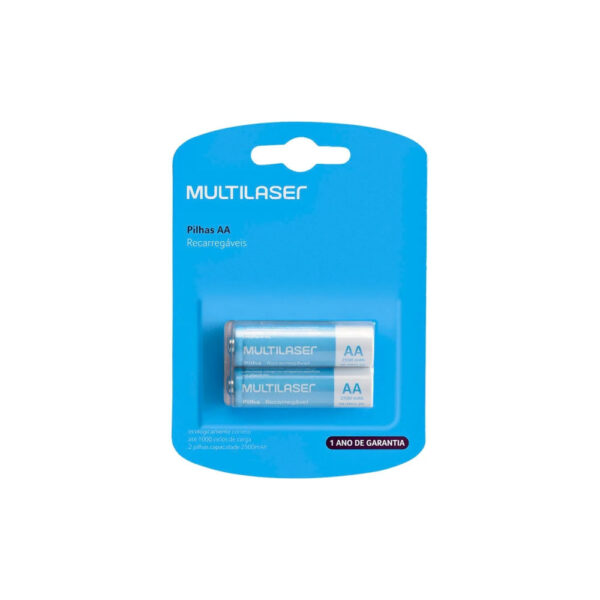 Pilha Recarregável Multilaser AA 2 Unidades