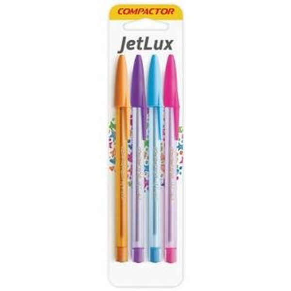 Caneta Compactor Jet Lux   Conjunto com 4 Unidades