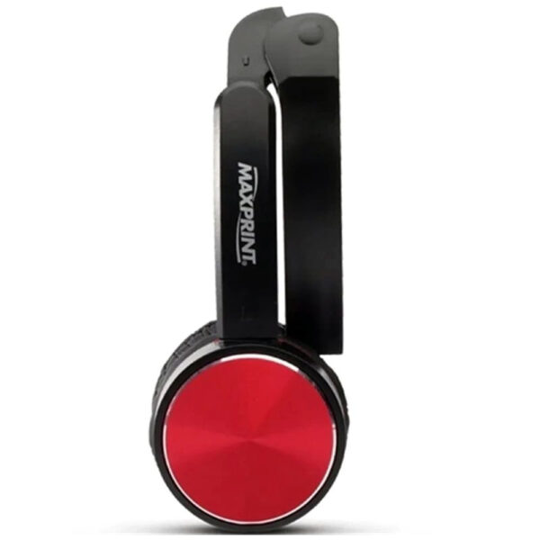 Fone de Ouvido Maxprint Preto e Vermelho