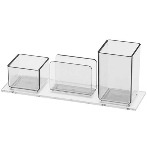 Porta Lápis Acrimet Clips Lembrete 940 3 Cristal
