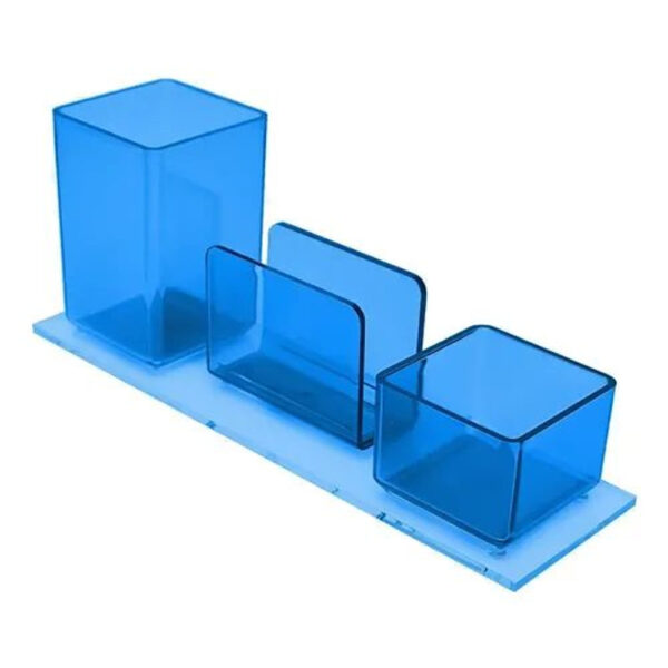 Porta Lápis Acrimet com Clips e Lembretes 940 2 Azul