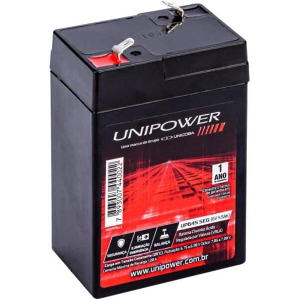Bateria Selada Unipower 6V 4,5Ah