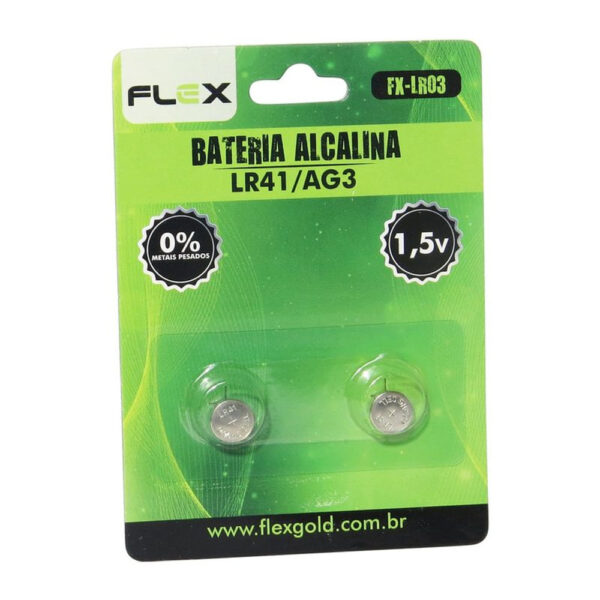 Pilha Flex FX LR41 AG3 Alcalina