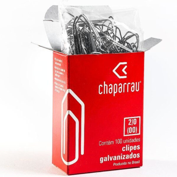 Clips Chaparrau Galvanizado 2/0 com 100 Unidades