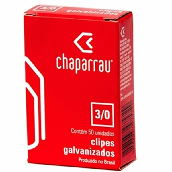 Clips Chaparraú Galvanizado 3/0   Pacote com 50 Unidades