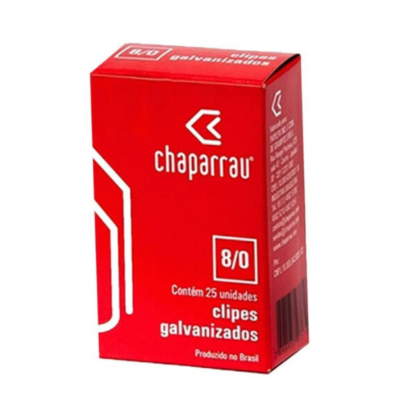 Clips Chaparraú Galvanizado 8/0   25 Unidades