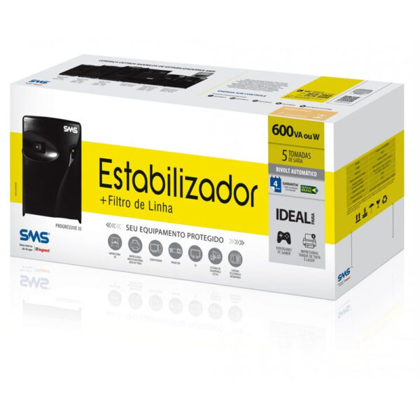 Estabilizador SMS 600VA NT190 Bivolt