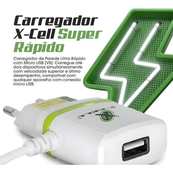 Carregador X Cell para Bateria de Celular XCV3USB