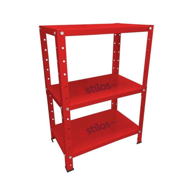 Estante W3 Aço 05 Prateleiras Lisas Conectável Vermelho