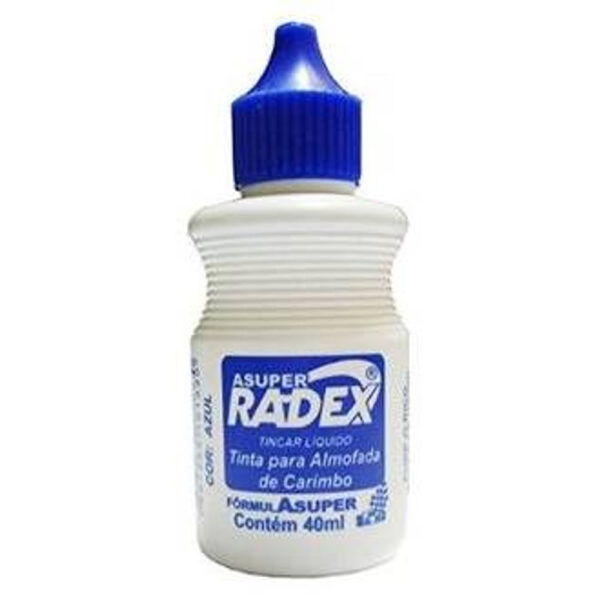 Tinta Radex Carimbo 40ml Azul