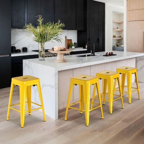 Banco Bulk Bar Stool Amarelo