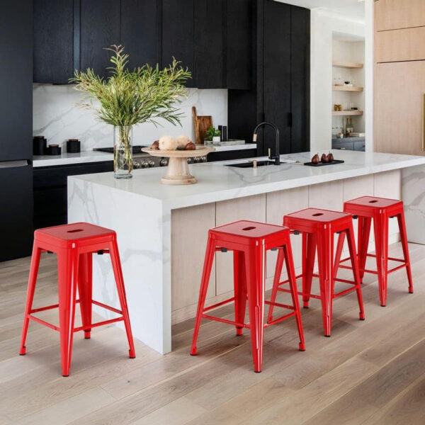 Banco Bulk Bar Stool Vermelho