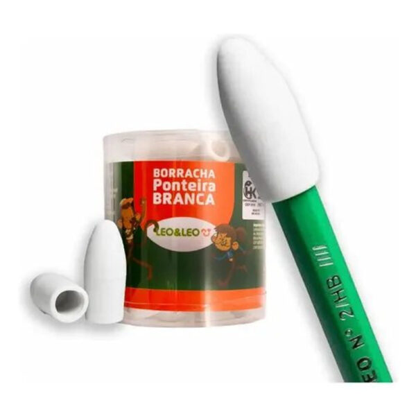 Borracha Ponteira Leo Leo Branca