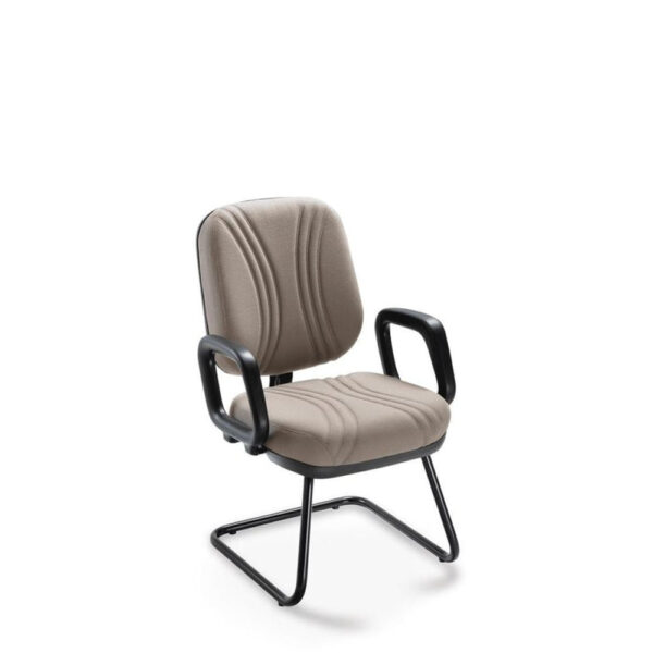 Cadeira Cavalete Interlegis Style 3006 com Estofado em Vinil Marrom