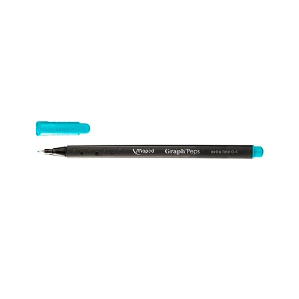 Caneta Esferográfica Maped Graph 0 4mm Azul Lagoa