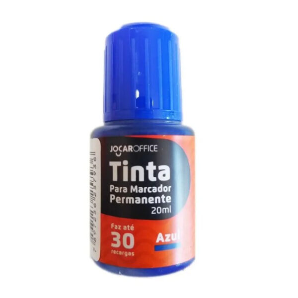 Tinta Jocar Reabastecível para Pincel Permanente Azul 20ml