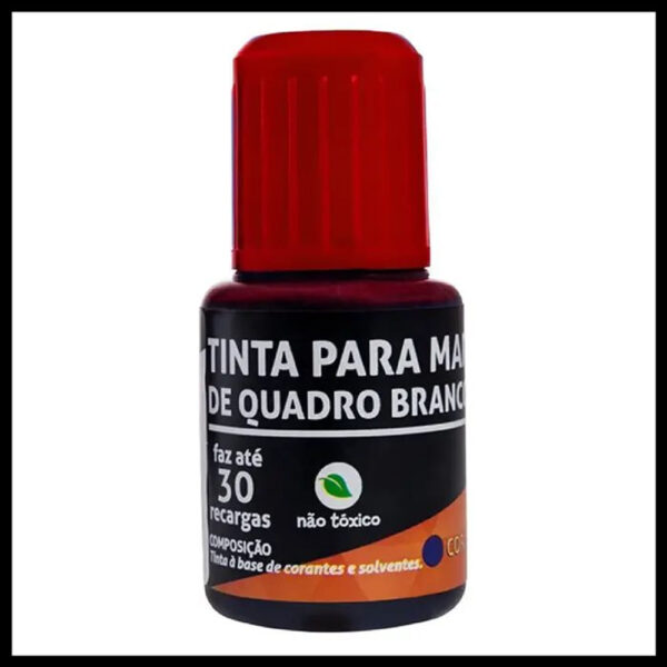 Tinta Jocar Reabastecível para Pincel Permanente 20ml Vermelha