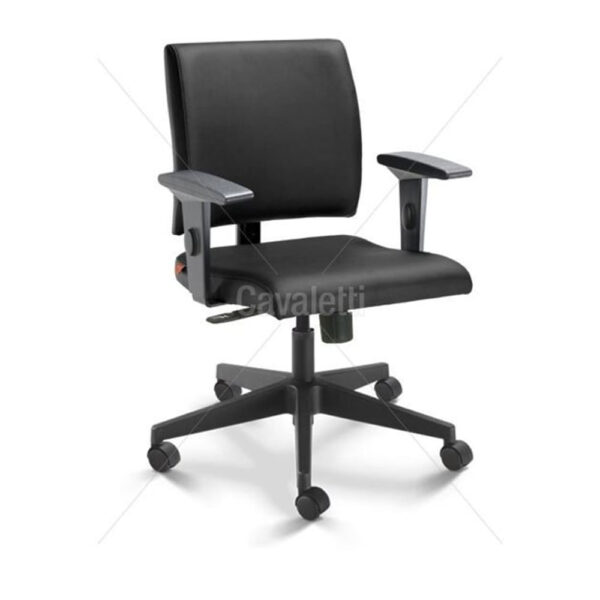 Cadeira Cavalete Executive Slim Vinil Bege