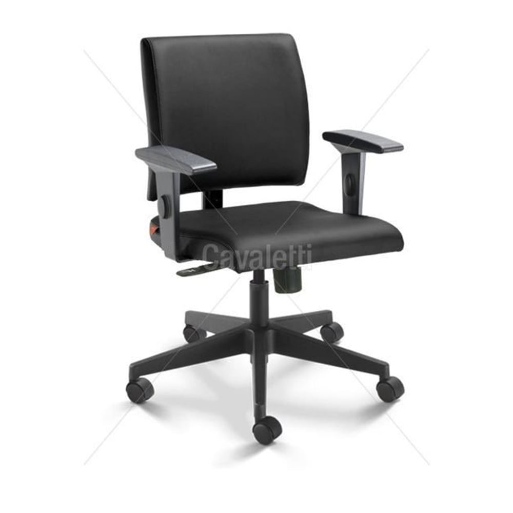 Cadeira Cavalete Executive Slim Vinil Bege