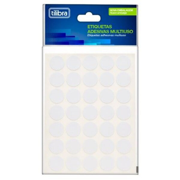 Etiqueta Convite Tilibra Redonda 13mm Branca