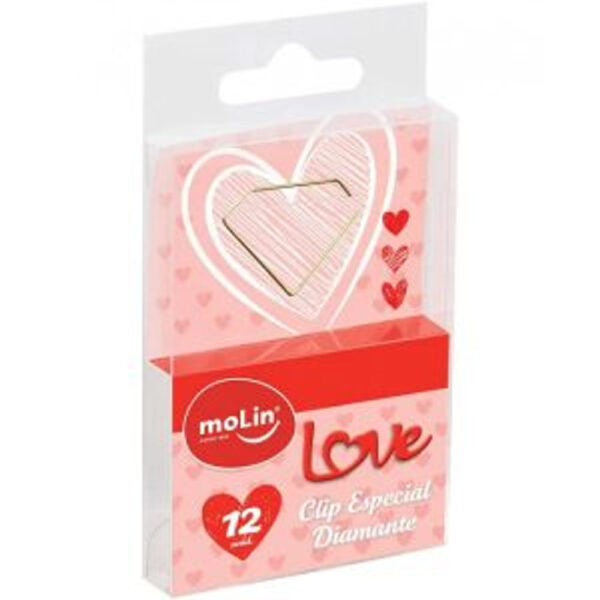 Clips Molin Especial Love com 12 Unidades