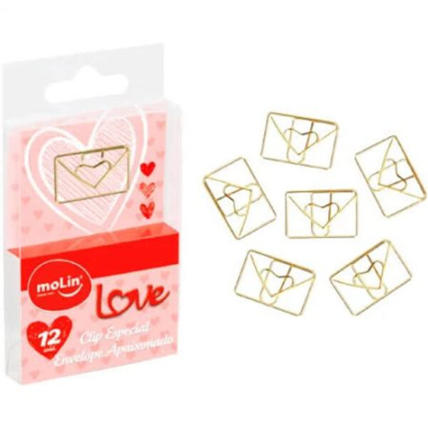 Clips Molin Especial Love Flowers   Pacote com 12