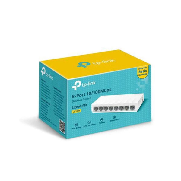Switch TP Link de Mesa 8 Portas 10/100 LS1008