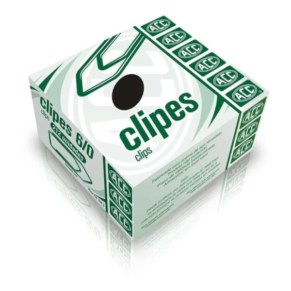 Clips para Papel Galvanizado 6/0   212 Peças