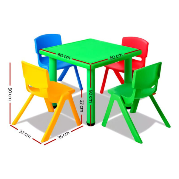 Mesa Plástica Infantil Colorida