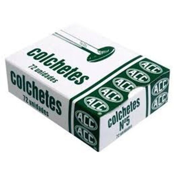 Colchetes Aço Nº 15   Pacote com 72 Unidades