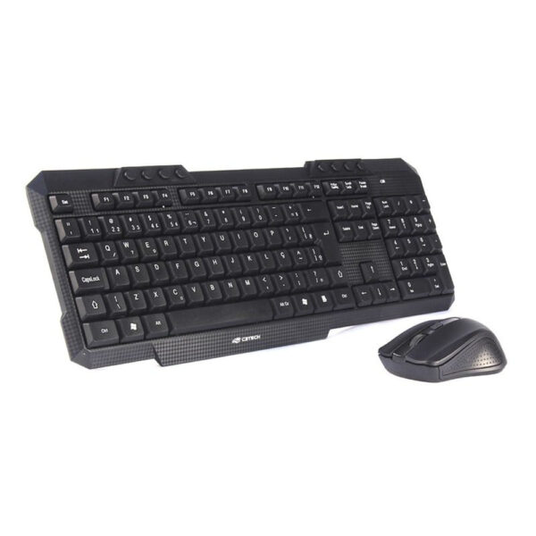 Kit Teclado e Mouse Sem Fio C3Tech K W10BK