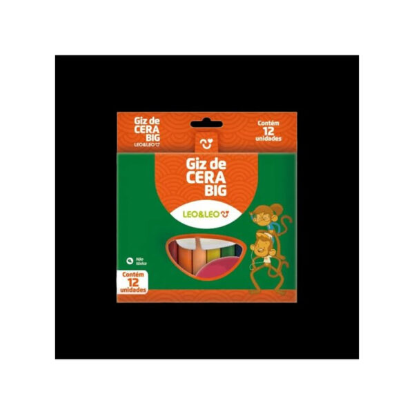 Giz de Cera Leoeleo 6 Cores Grosso