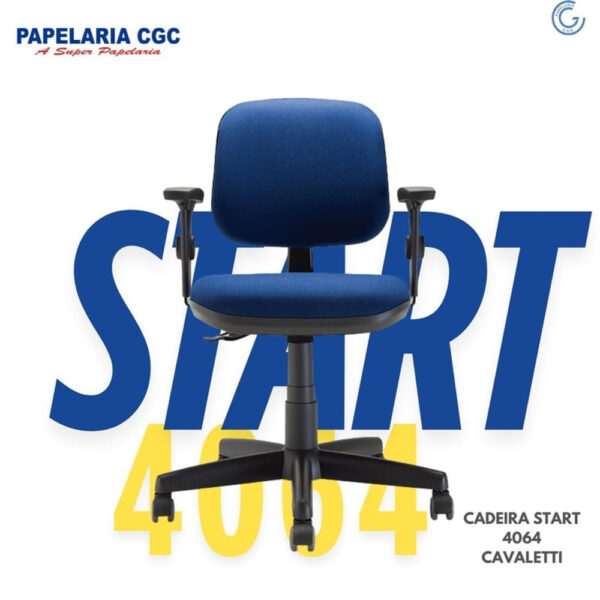 Cadeira Cavalete Giratória com Braço 4064 Azul