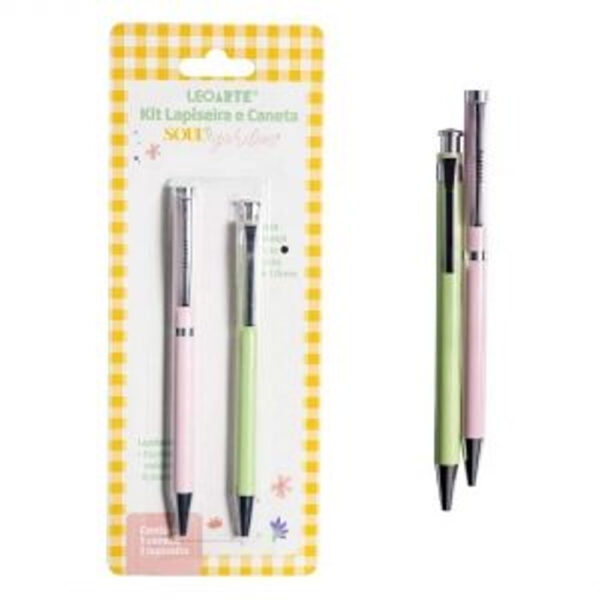 Kit Caneta + Lapiseira Leoarte Soul Garden