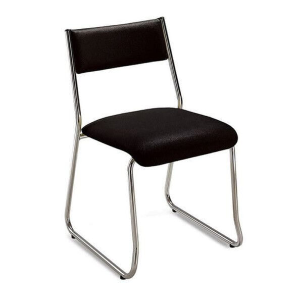 Cadeira Cavalete Fixa 1003 Vinil Preto