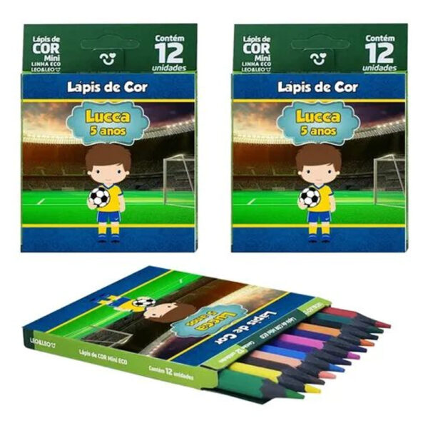 Lápis de Cor com 12 Cores Time de Futebol