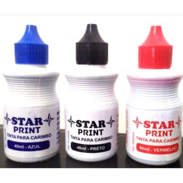 Tinta para Carimbo 40ml Azul Star Print