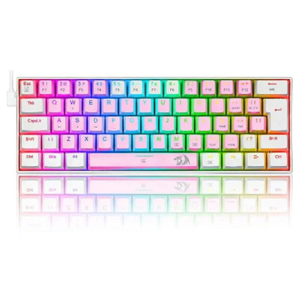 Teclado Mecânico Redragon K630PW RGB com Switch Azul
