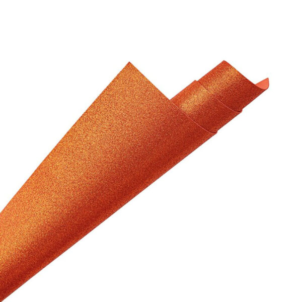 Placa EVA Glitter 40x48 Laranja 1,8mm